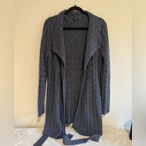 Talbots Charcoal Cable Knit Cardigan
